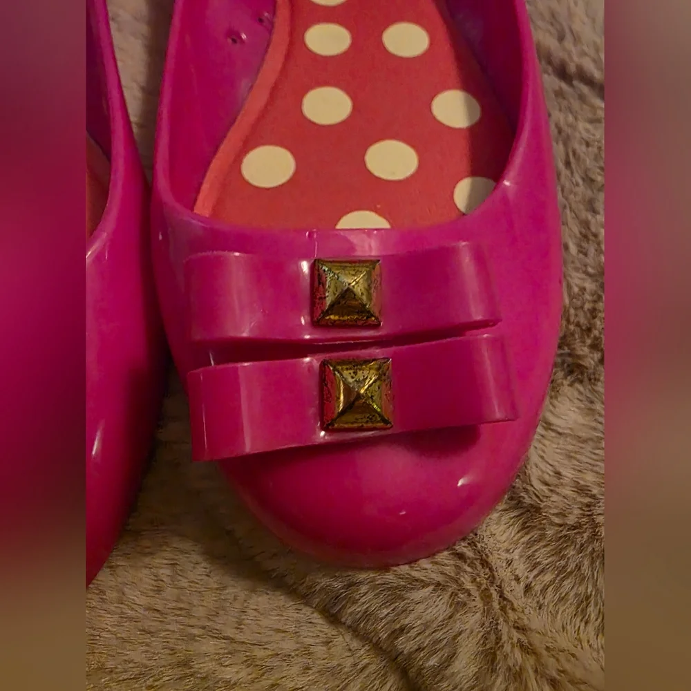 Kate Spade Pink Flats with Gold Accents